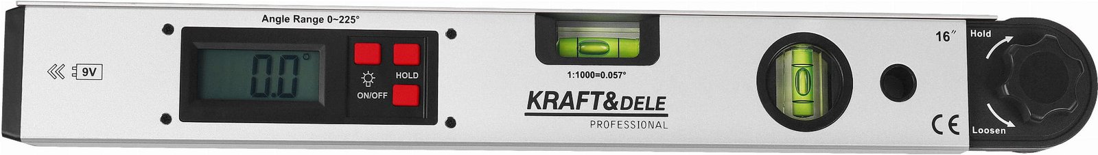 KĄTOMIERZ ELEKTR. Z POZIOMNICA LCD 400 MM KD3561 - Sodrinta.lt