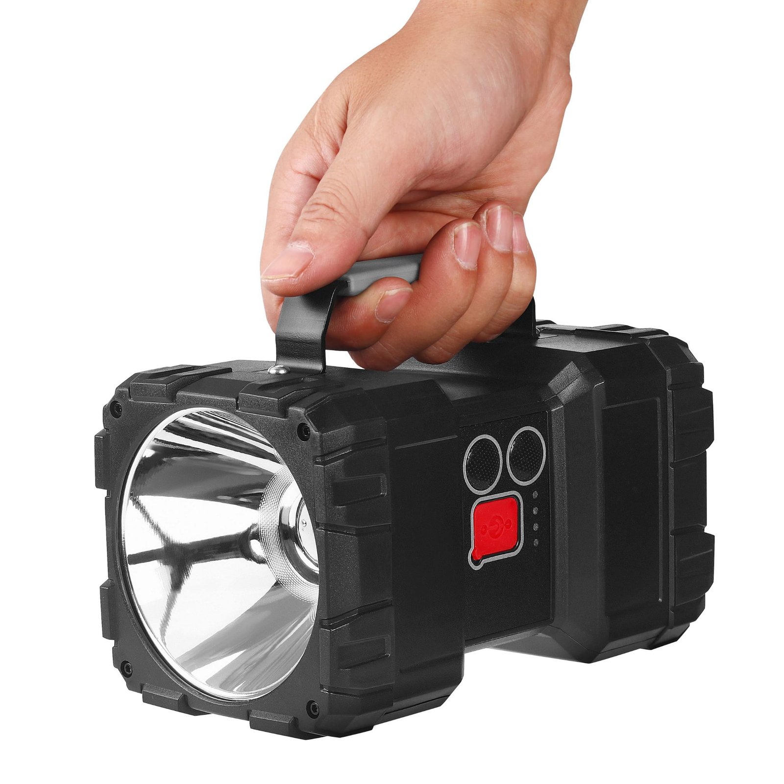 LED AKUMULIATORINIS PROŽEKTORIUS SU POWERBANK FUNKCIJA KD1249 - Sodrinta.lt