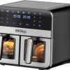 FRYTKOWNICA BEZTŁUSZCZOWA 9L 2500W DWIE KOMORY 4,5L + LCD KD4179 - Sodrinta.lt