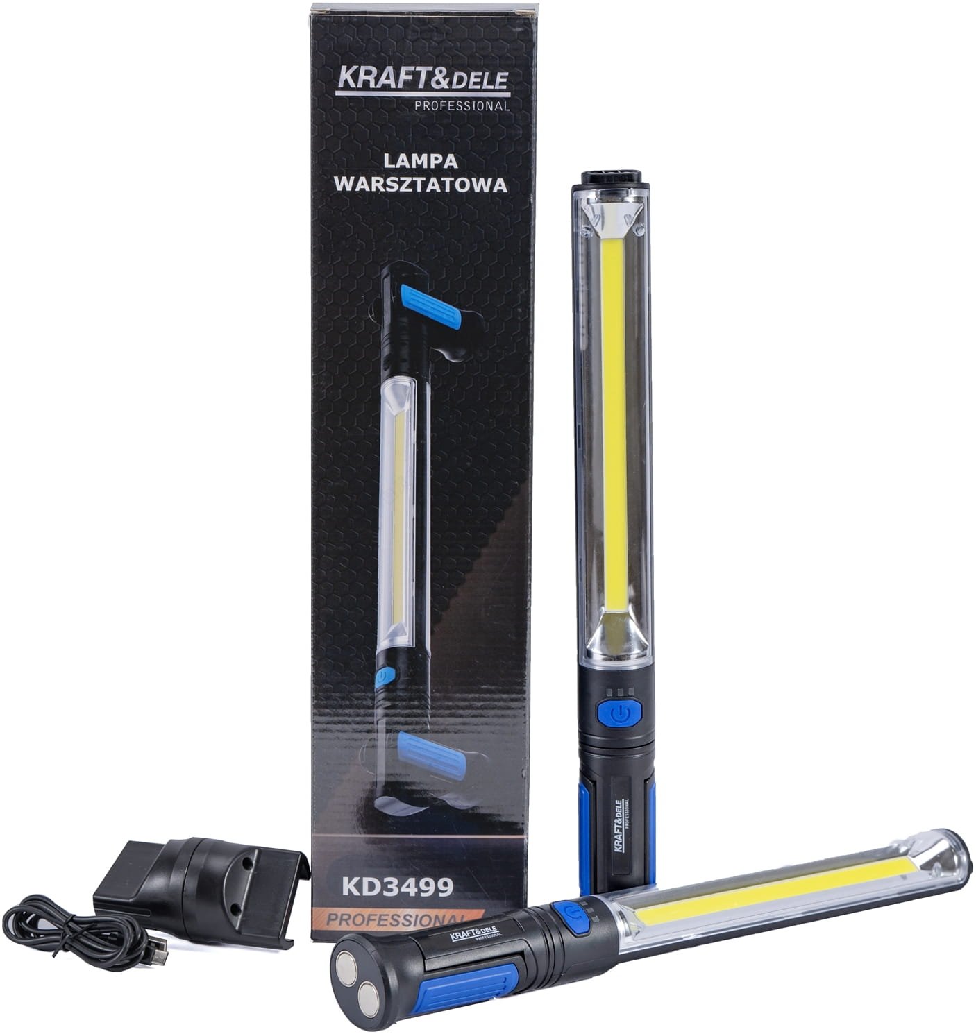 Dvigubas LED dirbtuvių žibintuvėlis USB-C 1000 lm KD3499 - Sodrinta.lt