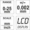 Mikrometras elektroninis 0-25mm - Sodrinta.lt