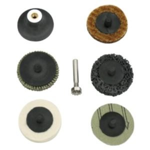 Šveitimo diskelių rinkinys (7vnt) 2" 50mm su koteliu 1/4" - Sodrinta.lt