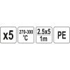 Plastiko suvirinimo juostų rinkinys (5vnt) (PE polietilenas) 2.5x5mm 5х1m - Sodrinta.lt