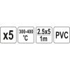Plastiko suvirinimo juostų rinkinys (5vnt) (PVC polivinilchloridas) 2.5x5mm 5х1m - Sodrinta.lt