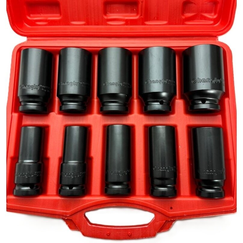 3/4" Prailgintų smūginių galvučių rinkinys (19-41mm) 10vnt. - Sodrinta.lt