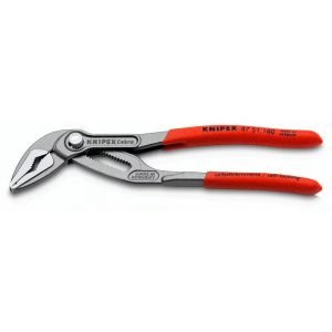 Santechninės replės prailgintos KNIPEX SLIM Cobra su fiksavimu 180mm - Sodrinta.lt