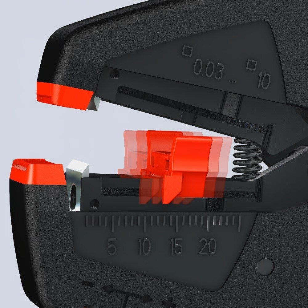 Replės laidų nuvalymui 200mm (0.03–10.0 mm²) KNIPEX Evostrip - Sodrinta.lt