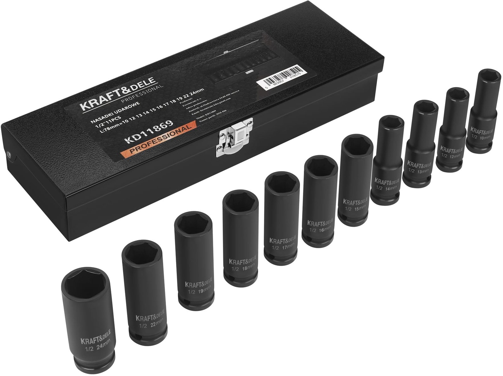 Smūginės galvutės 1/2" 11 vnt. KD11869 - Sodrinta.lt