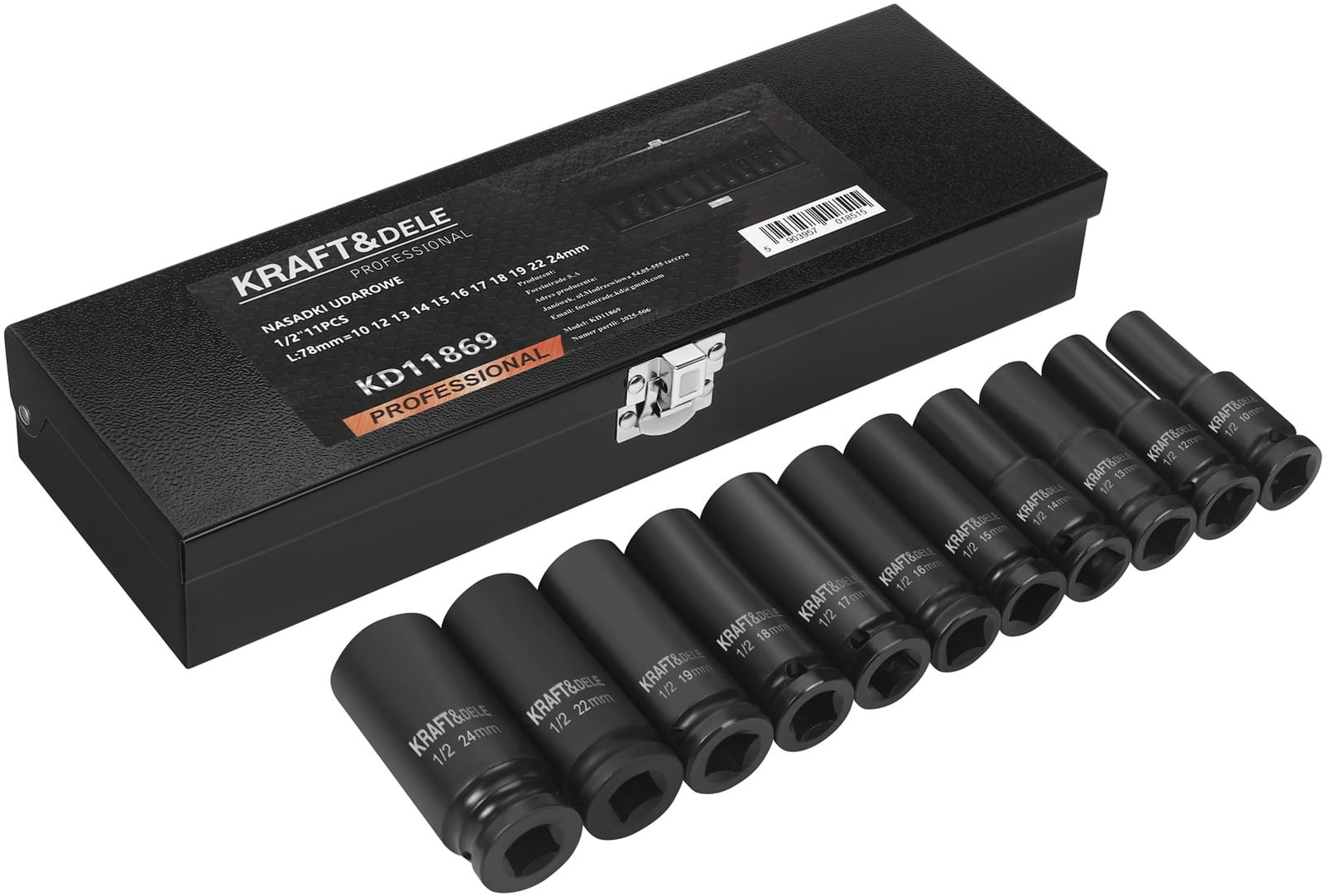 Smūginės galvutės 1/2" 11 vnt. KD11869 - Sodrinta.lt