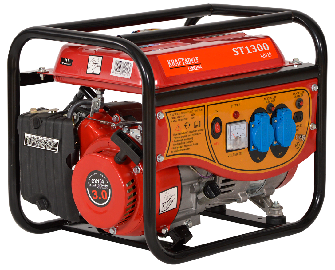 Kraftdele KD110 Benzininis elektros generatorius 1500W 12/230V - Sodrinta.lt