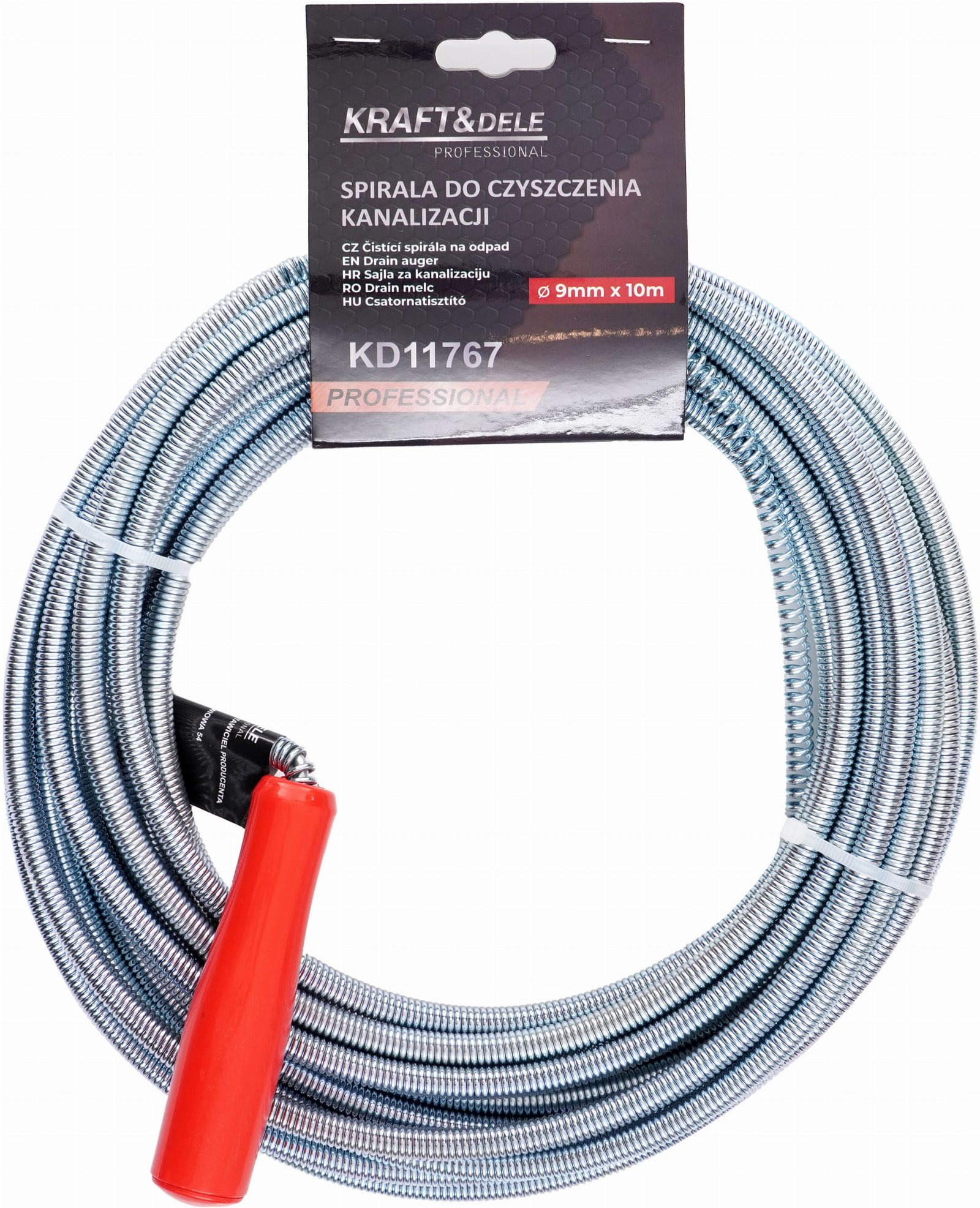 Kanalizacijos valymo spyruoklė 9 mm x 10 m KD11767 - Sodrinta.lt