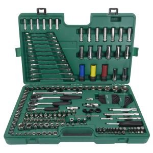 1/4'' + 3/8'' + 1/2'' Galvučių ir raktų rinkinys 190vnt. 6-kampės - Sodrinta.lt