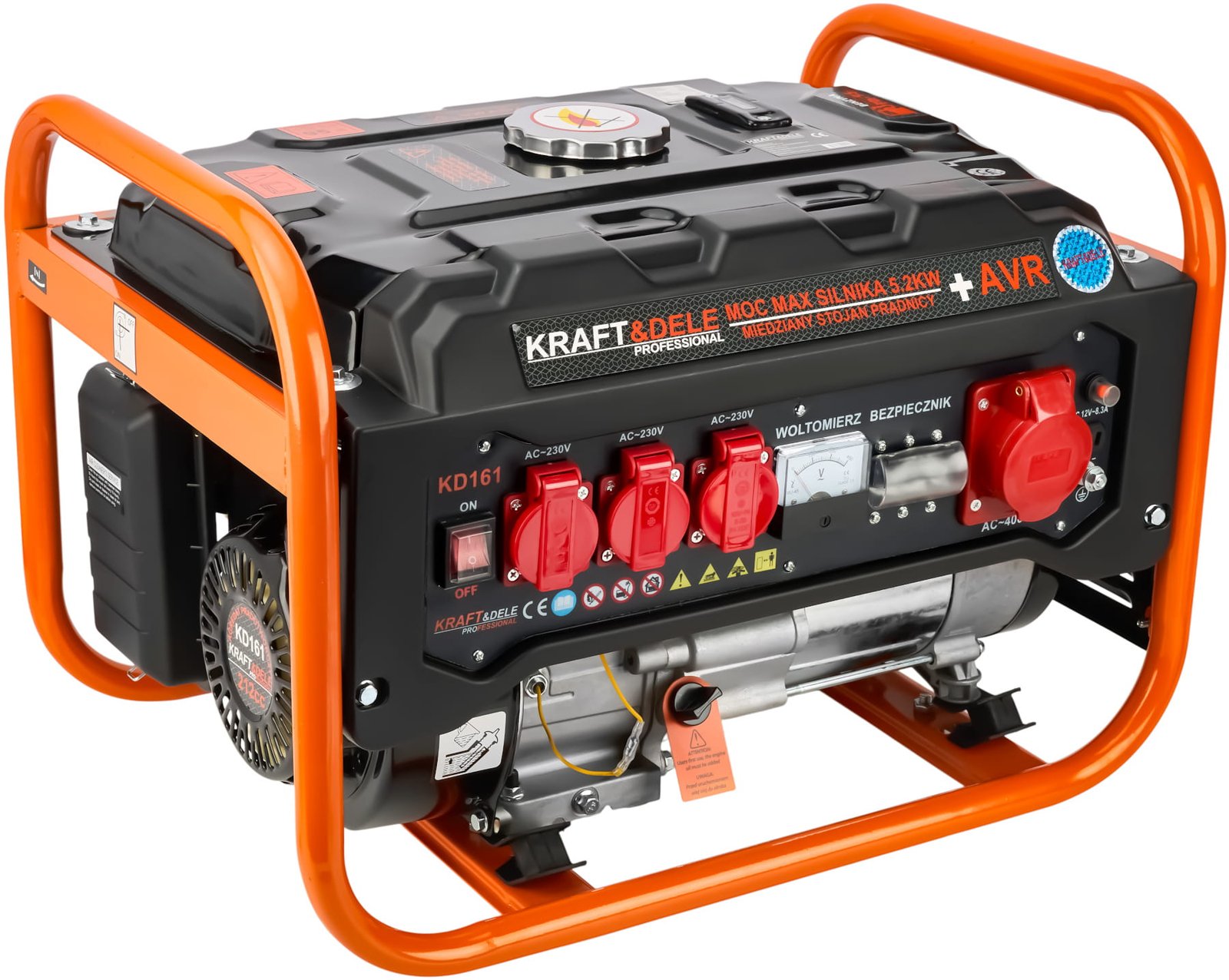 Elektros generatorius 3500 W 12/230 V/380 V KD161 - Sodrinta.lt