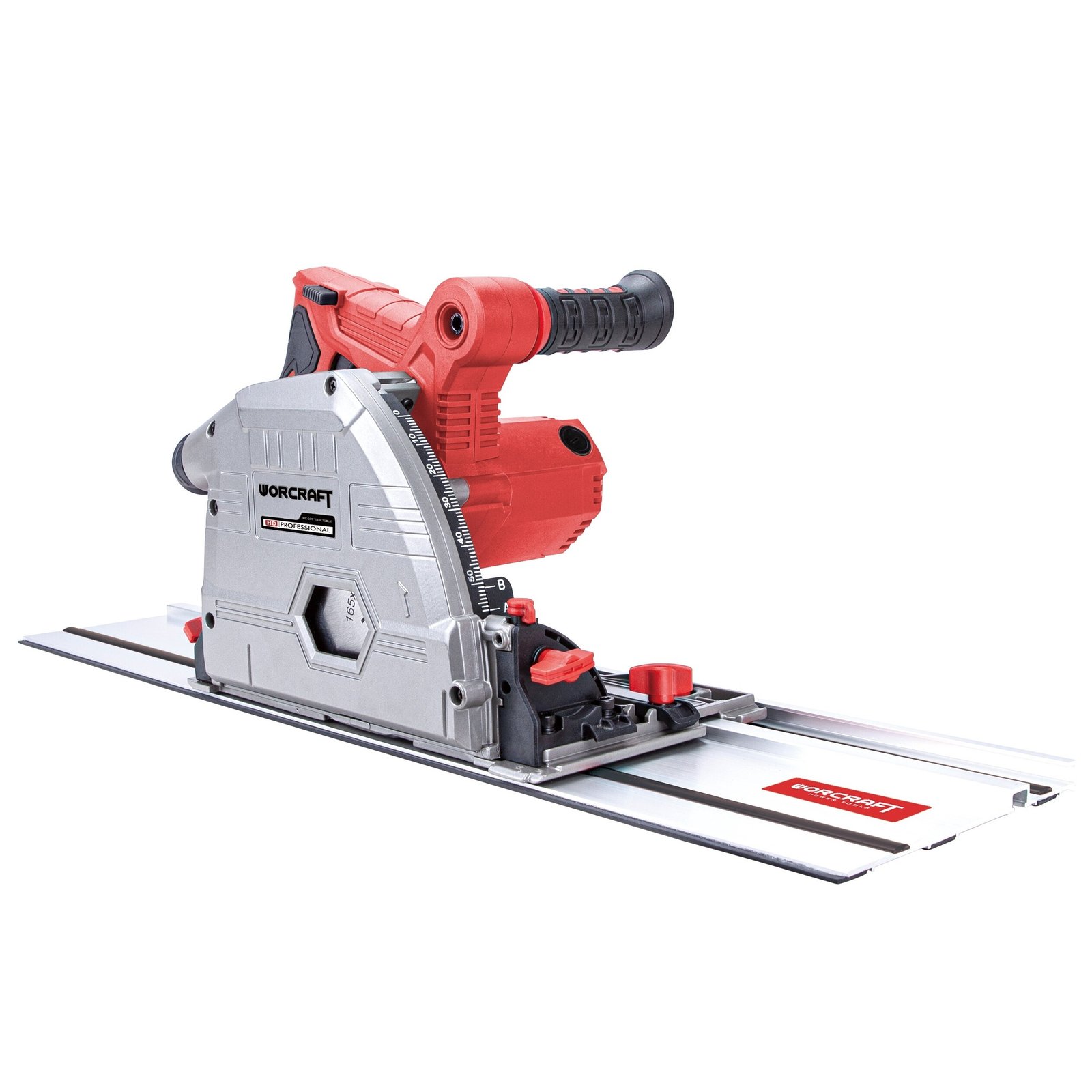 Įgilinamasis diskinis pjūklas su liniuote WORCRAFT 165mm 1200W - Sodrinta.lt