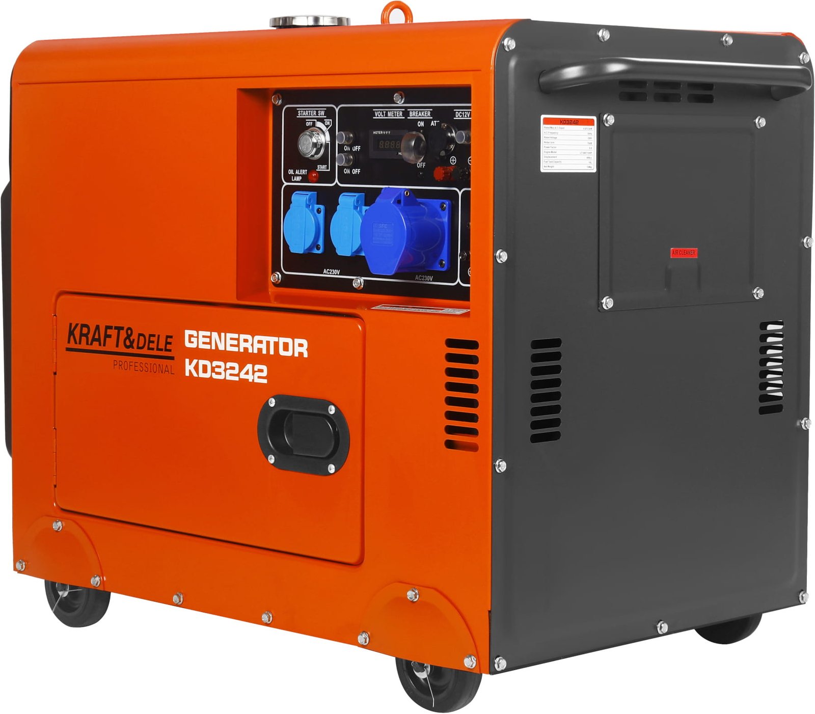 Elektros generatorius 230V 7 kW 10 AG dyzelinis + ATS KD3242 - Sodrinta.lt
