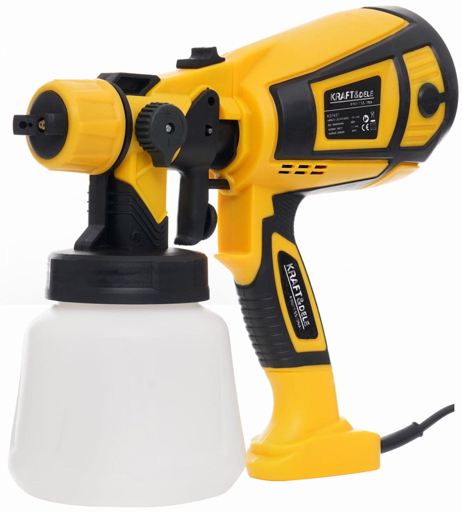 Elektrinis dažų purškimo pistoletas HVLP 650W KD1657 - Sodrinta.lt
