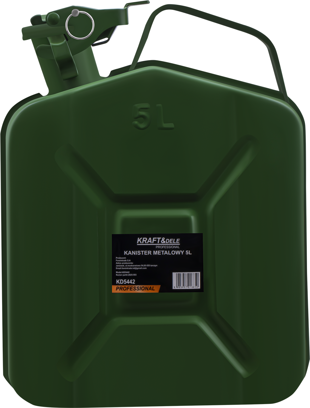 METALOWY KANISTER 5L KD5442 - Sodrinta.lt