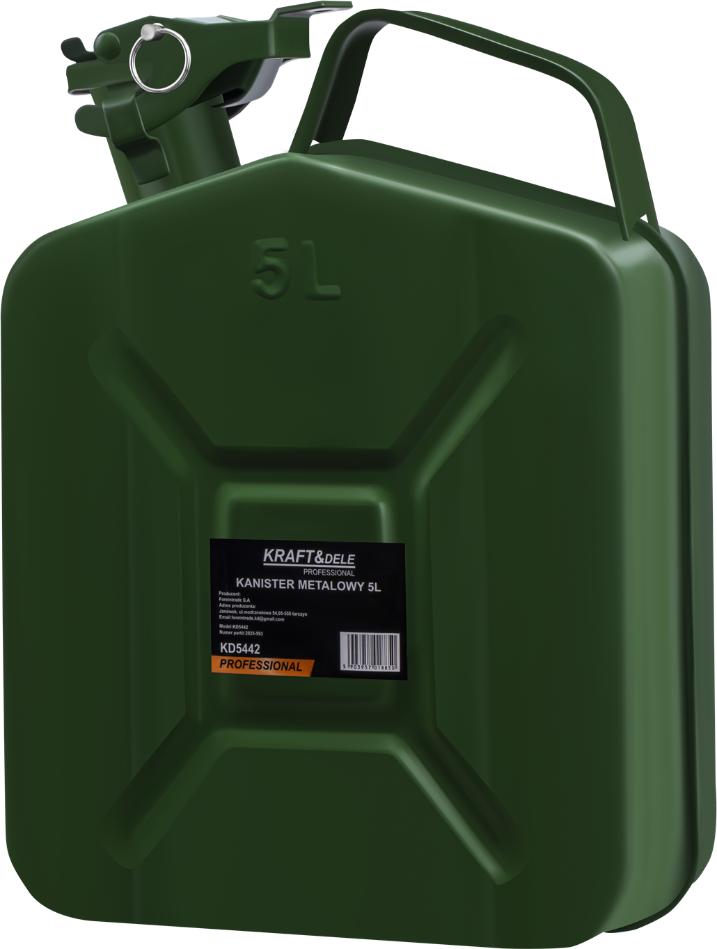 METALOWY KANISTER 5L KD5442 - Sodrinta.lt