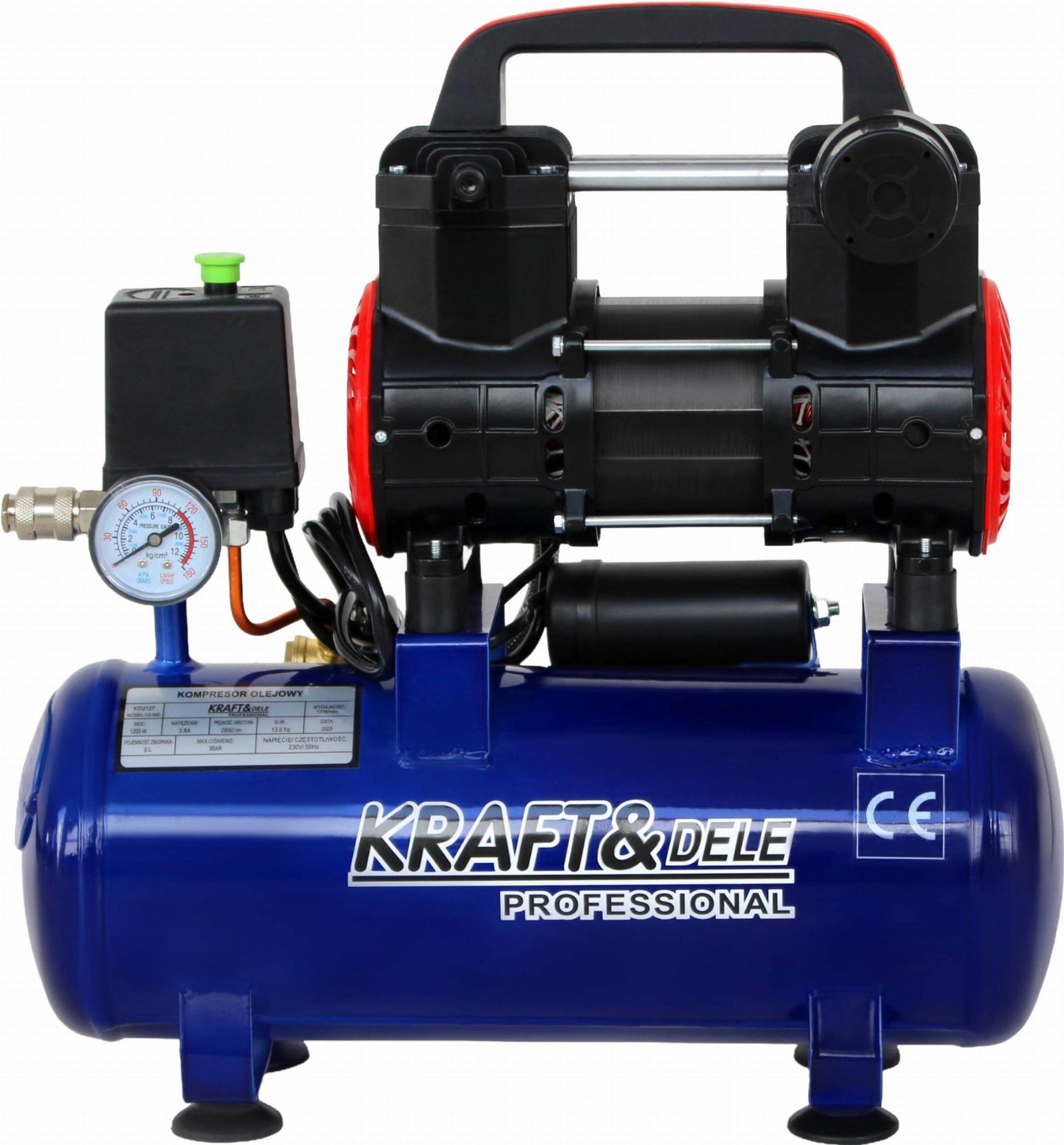 Kompresor bezolejowy 9L 230V 1200W KD4090 - Sodrinta.lt