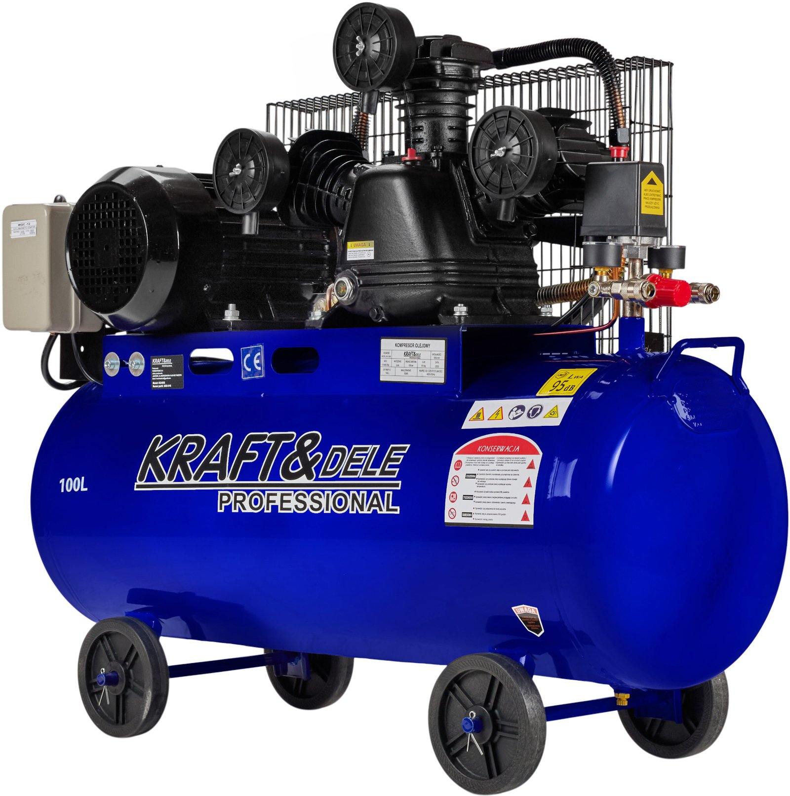 Tepalinis oro kompresorius 100 l, 4100 W, 650 l/min KD4056 - Image 3