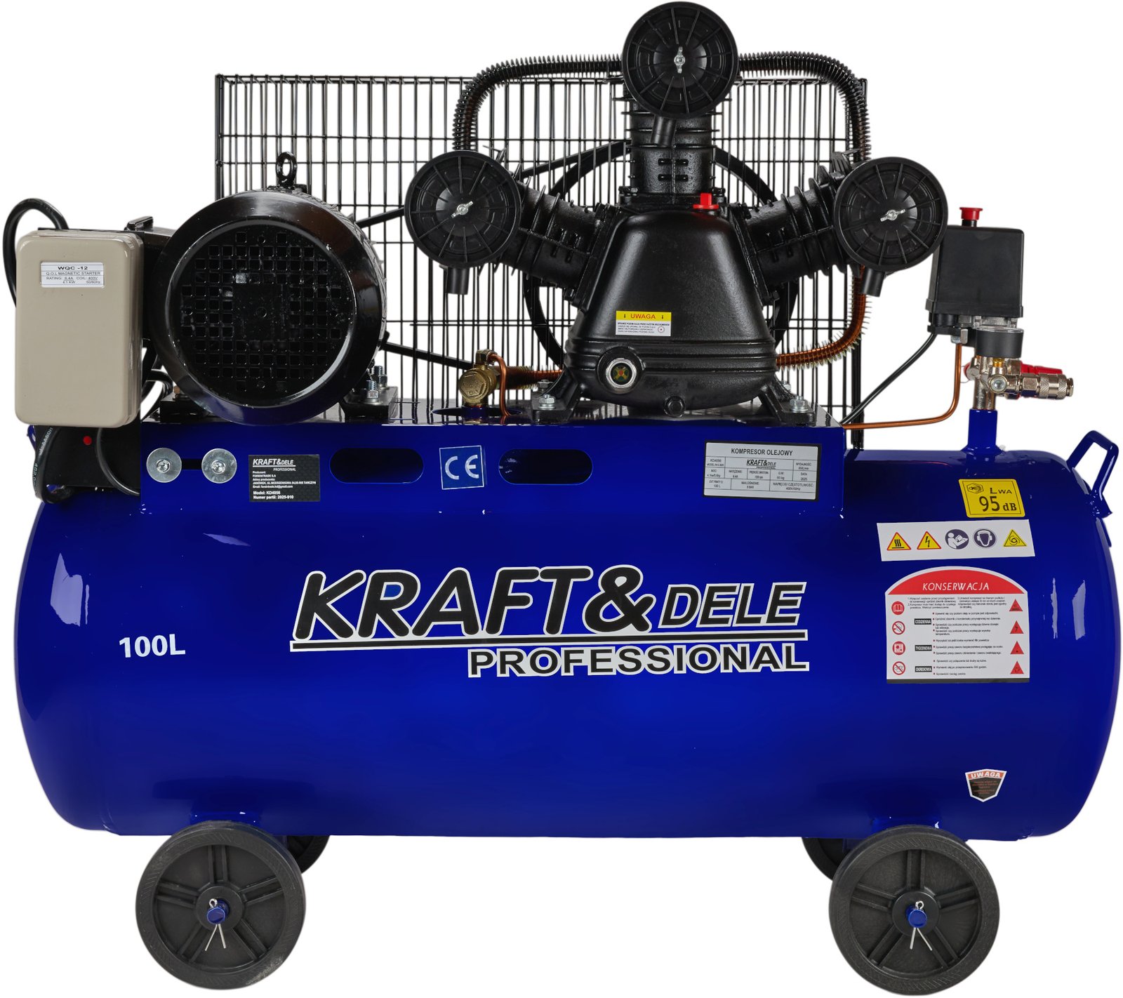 Tepalinis oro kompresorius 100 l, 4100 W, 650 l/min KD4056 - Image 6