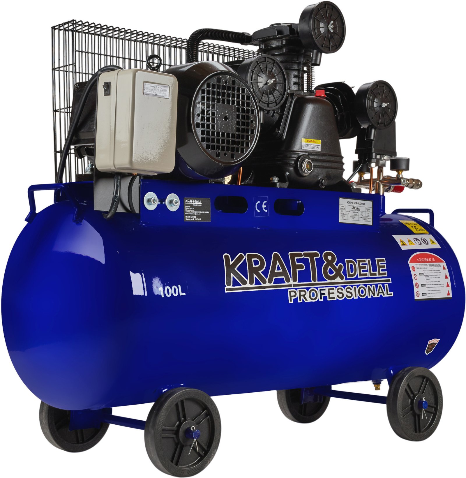 Tepalinis oro kompresorius 100 l, 4100 W, 650 l/min KD4056 - Image 4