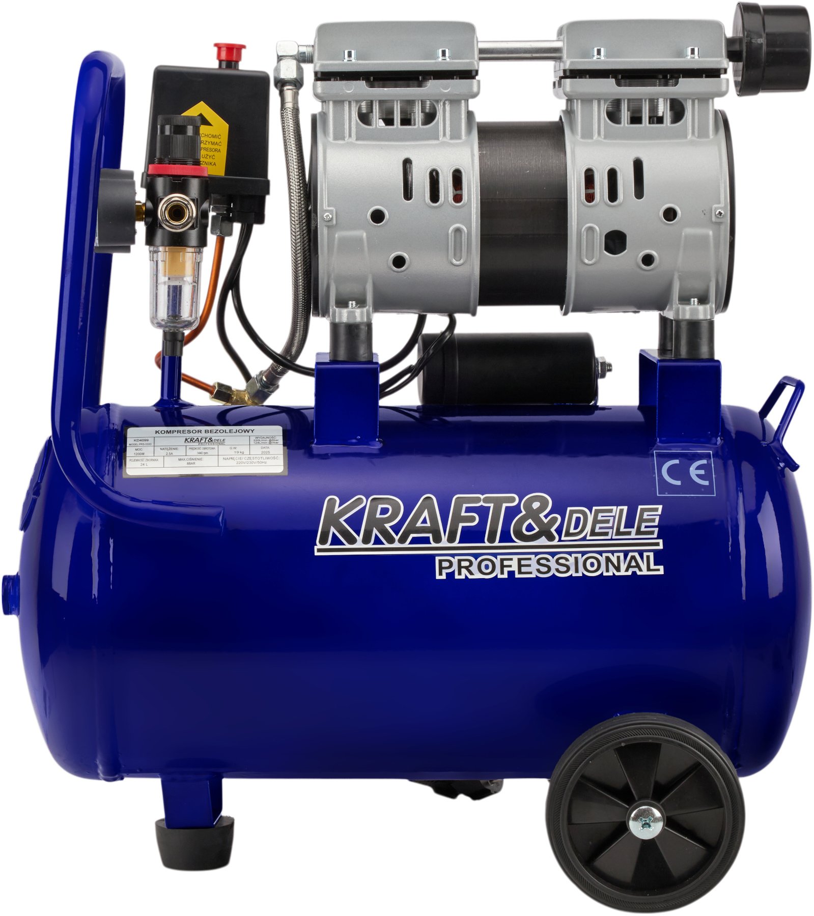 Betepalinis oro kompresorius 24 l, 1200 W, 220 l/min KD4099 - Image 4