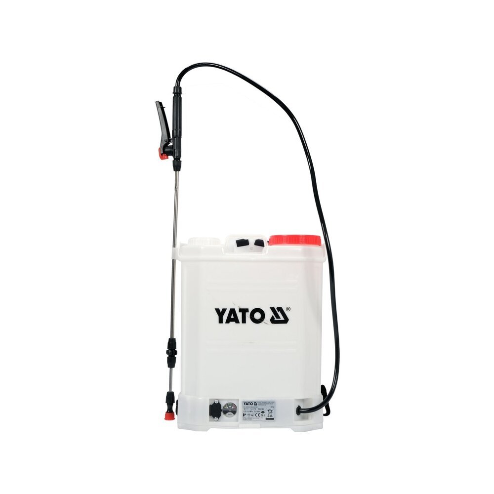 Slėginis purkštuvas su bakeliu ir saulės panele 16l 12V 8000mAh - Sodrinta.lt