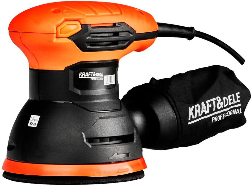 EKSCENTRINIS ŠLIFUOKLIS 110W + DULKIŲ MAIŠAS KD1684