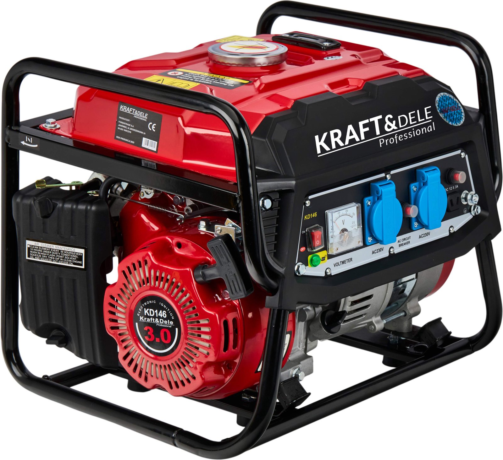 Benzininis vienfazis elektros generatorius 1500W KD146