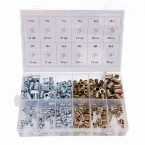 Kniedės srieginės M3-M10 (300vnt) KD10486 - Sodrinta.lt