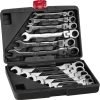 Kombinuotų raktų rinkinys su terkšle 8–19 mm, 12 vnt. KD11304 - Sodrinta.lt