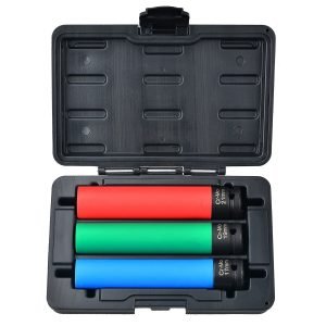 1/2'' Prailgintų smūginių galvučių rato raktams rinkinys 3vnt. L=150mm - Sodrinta.lt
