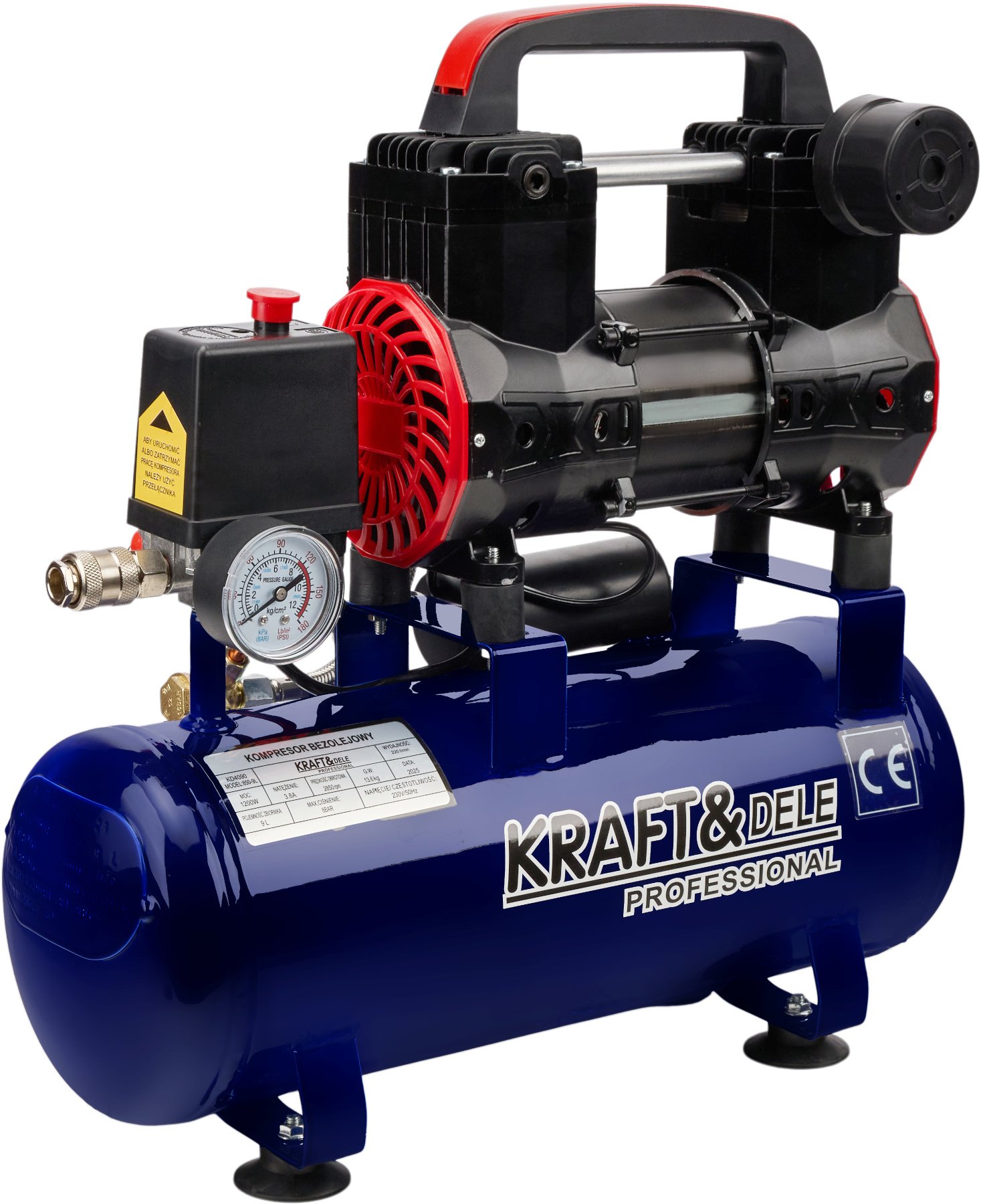Kompresor bezolejowy 9L 230V 1200W KD4090 - Sodrinta.lt