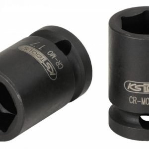 1/2" šešiakampė smūginė galvutė, trumpa 15mm, KS Tools