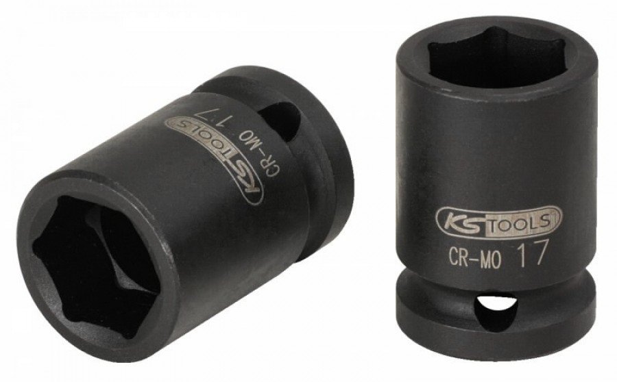 1/2" šešiakampė smūginė galvutė, trumpa 32mm, KS Tools