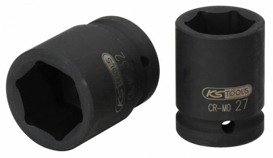Šešiakampis smūginis lizdas 3/4",trumpa 24mm, KS Tools