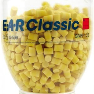 Ausų kištukai EAR Classic, 500 porų, plastikinėje pakuotėje, 3M