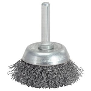 Puodelio formos plieninis vielinis šepetys Ø50 × 0,3 mm, KS Tools