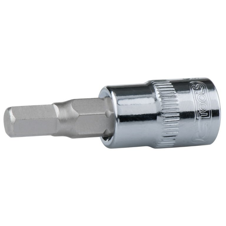 Antgalis galvutė 1/4" CHROME 2mm, KS Tools