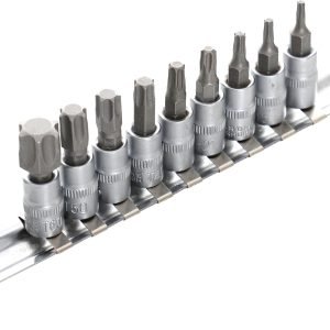 1/4″ galvučių su antgaliais rinkinys 9 vnt. KD10241