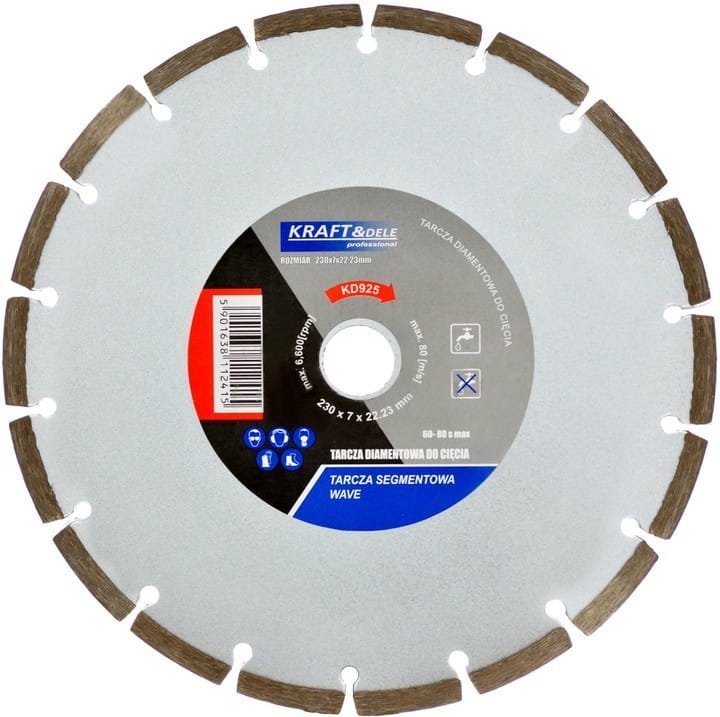 Segmentinis pjovimo diskas, 230 × 7 × 22,23 mm, KD925