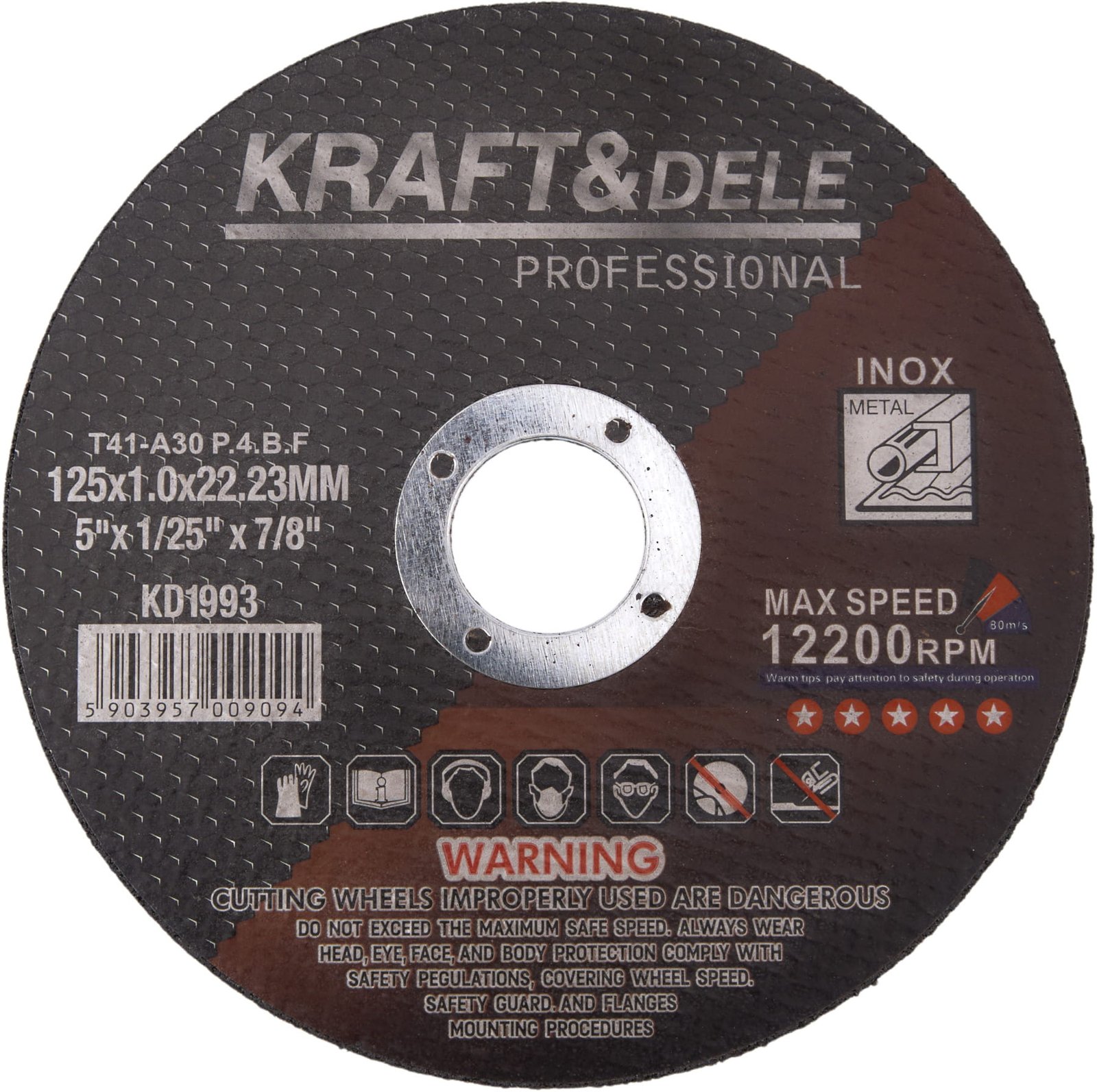 Metalo pjovimo diskas 125 × 1,0 × 22,23 mm KD1993 - Image 2