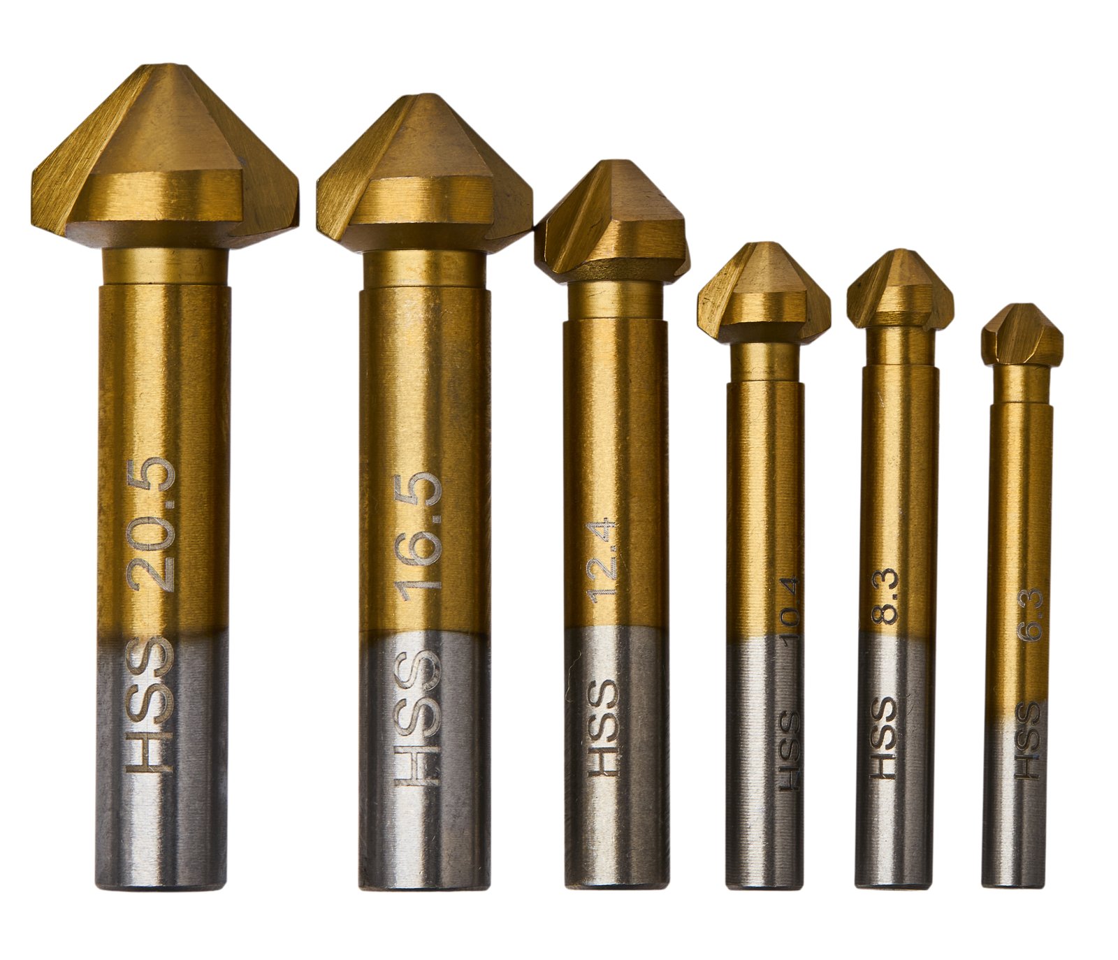 Frezų kūginių medžiui rinkinys (6.3-20.5mm)(6vnt) - Image 2