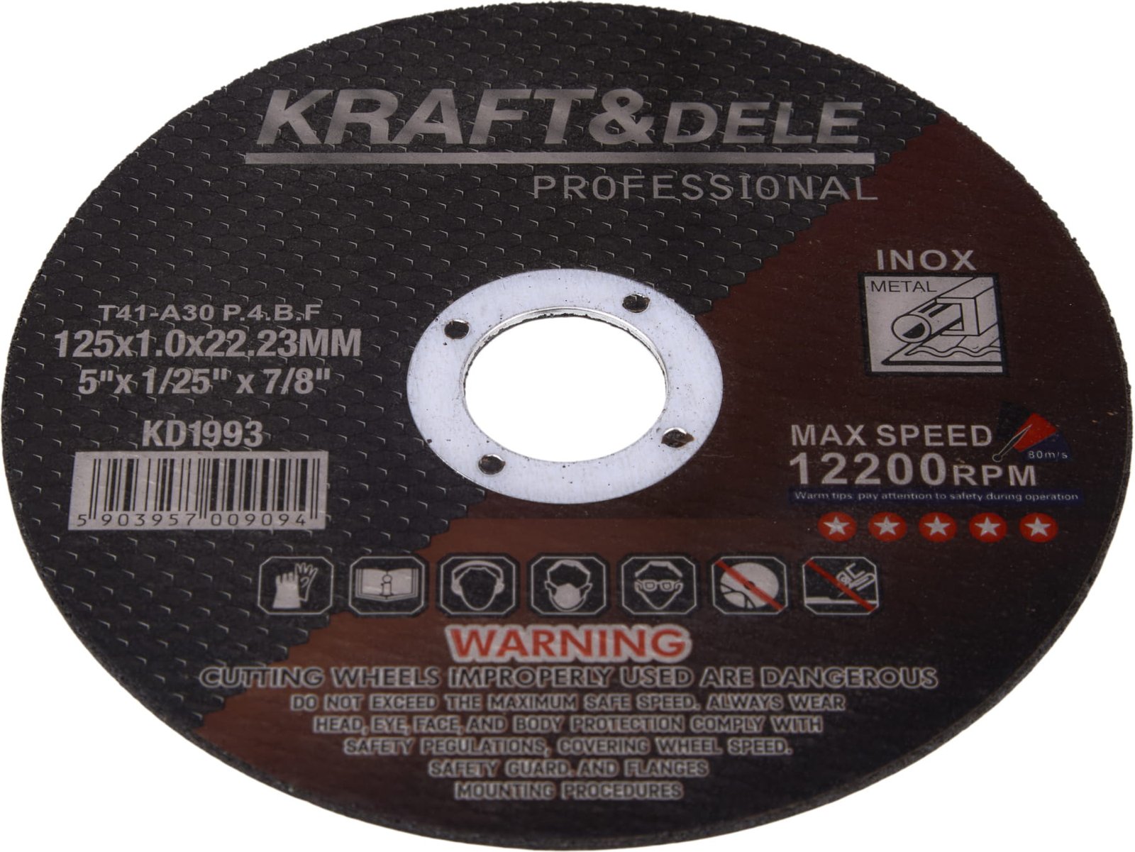 Metalo pjovimo diskas 125 × 1,0 × 22,23 mm KD1993 - Image 6