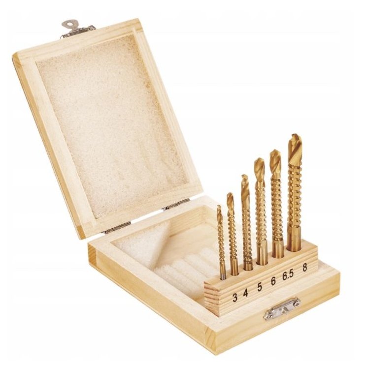 Frezavimo grąžtų medžiui rinkinys (3-8mm)(6vnt) - Image 6