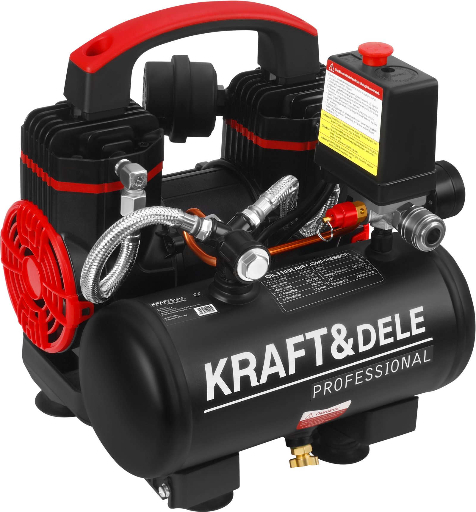 Betepalinis oro kompresorius 950 W, 5 l KD4069 - Image 5