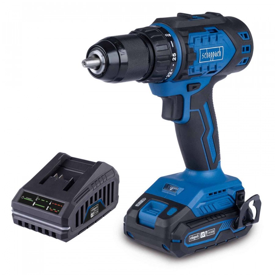 Akumuliatorinis suktuvas/gręžtuvas BC-DD60-X 20V, set S (2Ah + charger), Scheppach