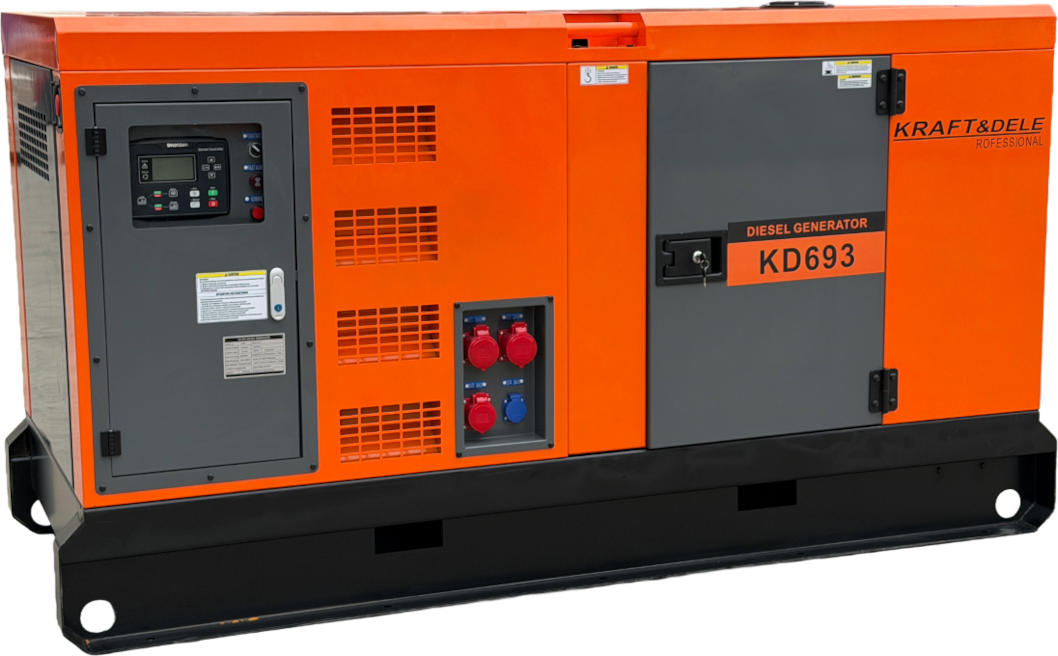 Dyzelinis trifazis elektros generatorius 60,5kW/66W, 220V/380V Kraftdele KD693