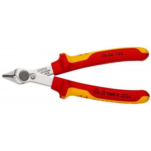 Elektronikos žnyplės Super Knips® VDE 1000V 125mm, Knipex